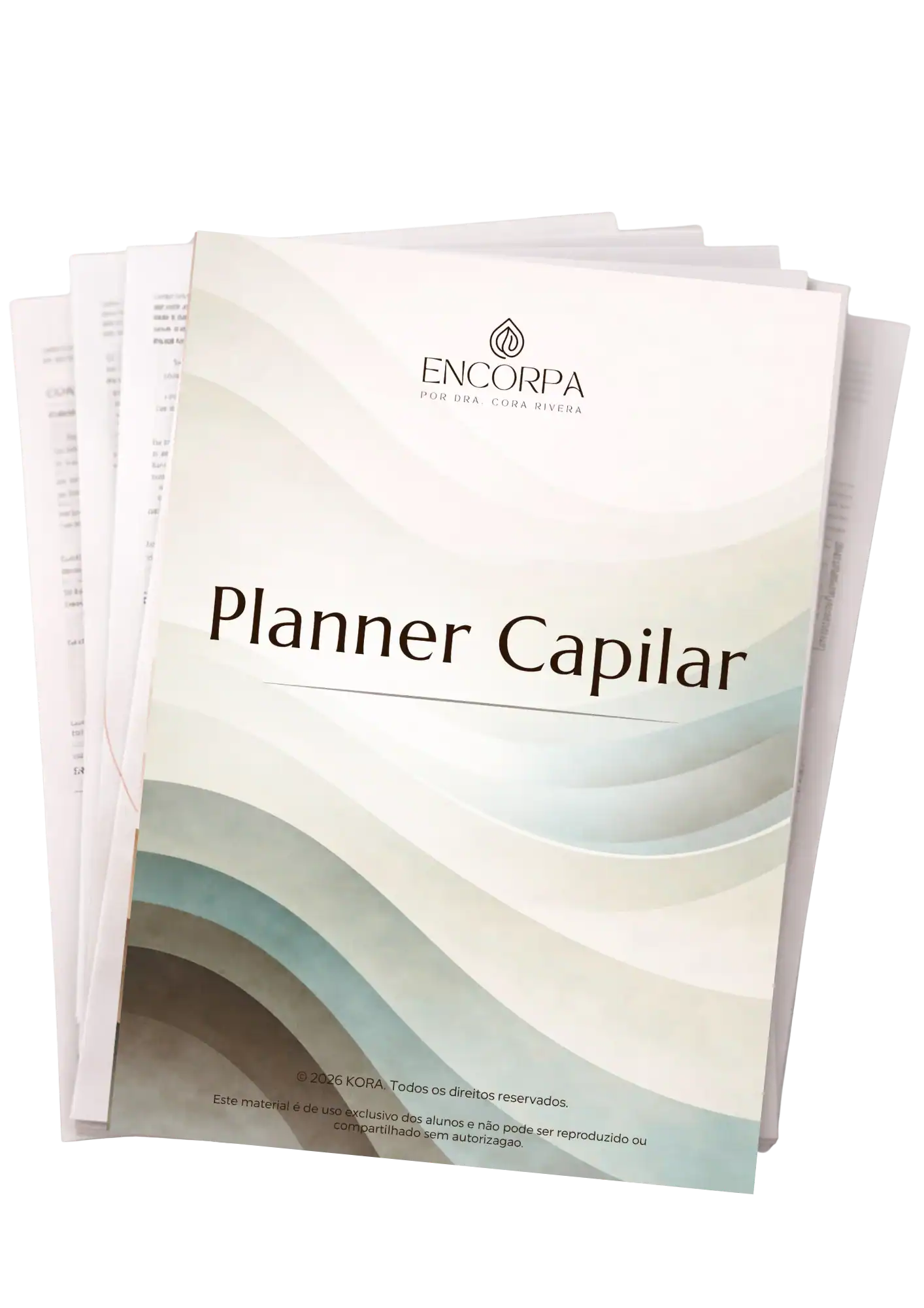 Mockup do Planner Capilar Encorpa