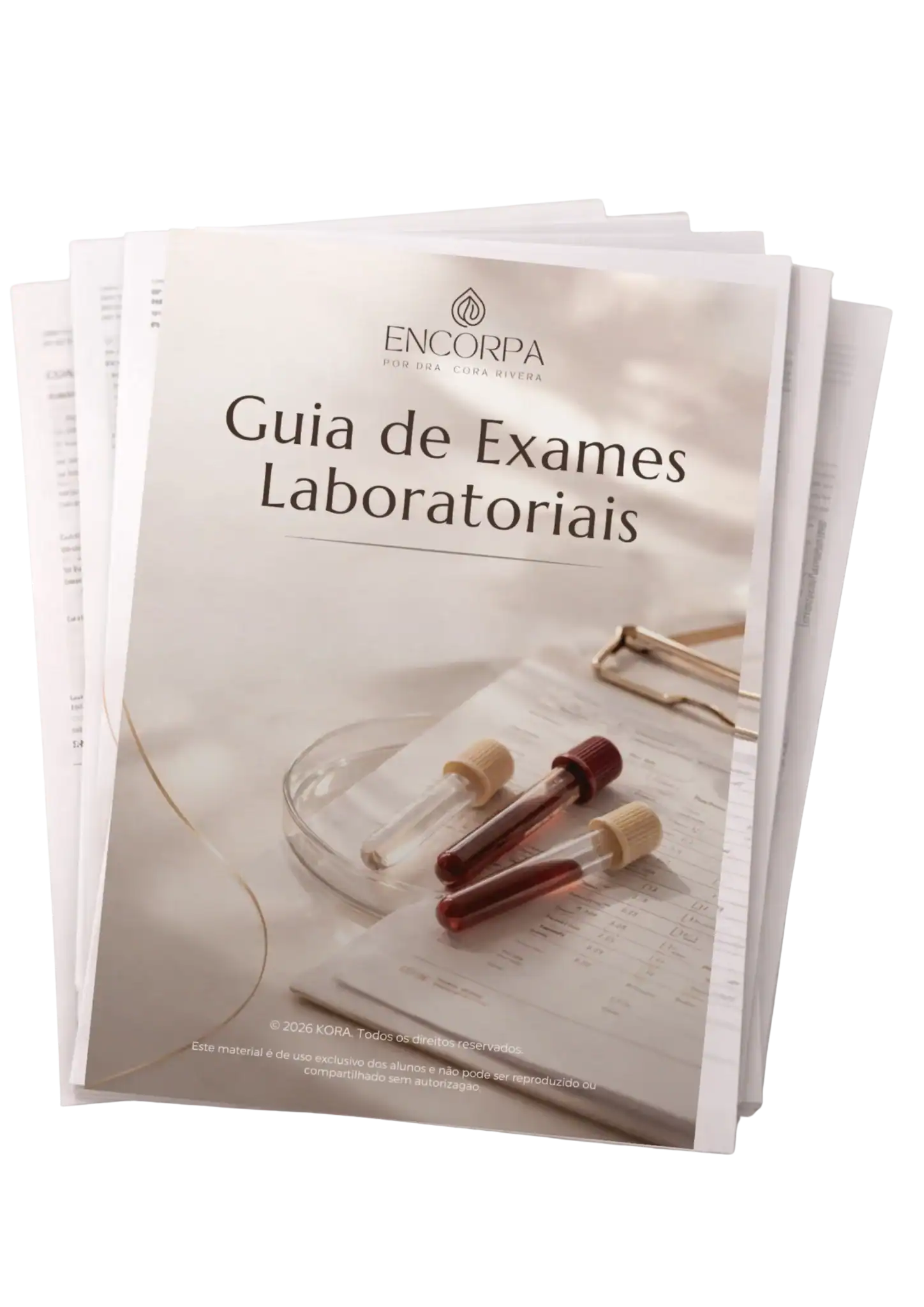 Mockup do Guia de Exames Laboratoriais